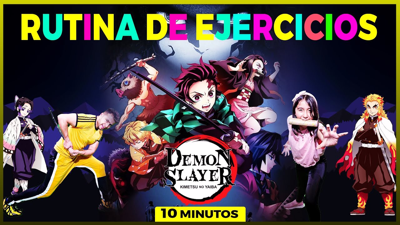 DEMON SLAYER EJERCICIOS para NI&Ntilde;AS y NI&Ntilde;OS en Casa 😵Kids WORKOUT at Home