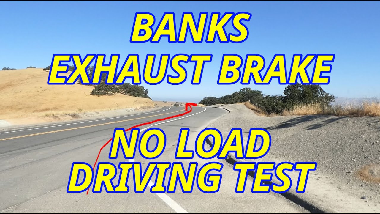 BANKS EXHAUST BRAKE NO LOAD DRIVING TEST ON 5.9 CUMMINS DIESEL RAM 3500 DUALLY