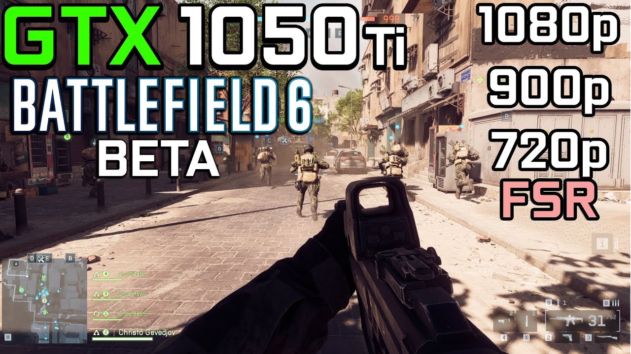 Battlefield 6 Beta - GTX 1050 Ti | 1080p, 900p, 720p - Low Settings