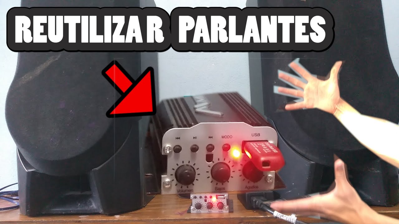 Probando mini amplificador chino / Reutilizar parlantes de tu casa usando un amplificador estéreo