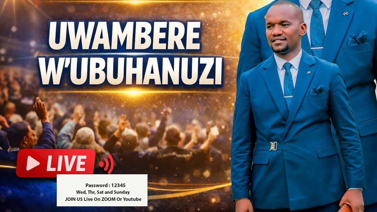 UWAMBERE W'UBUHANUZI  HAMWE NA PROPHET BOSCO 8:00PM