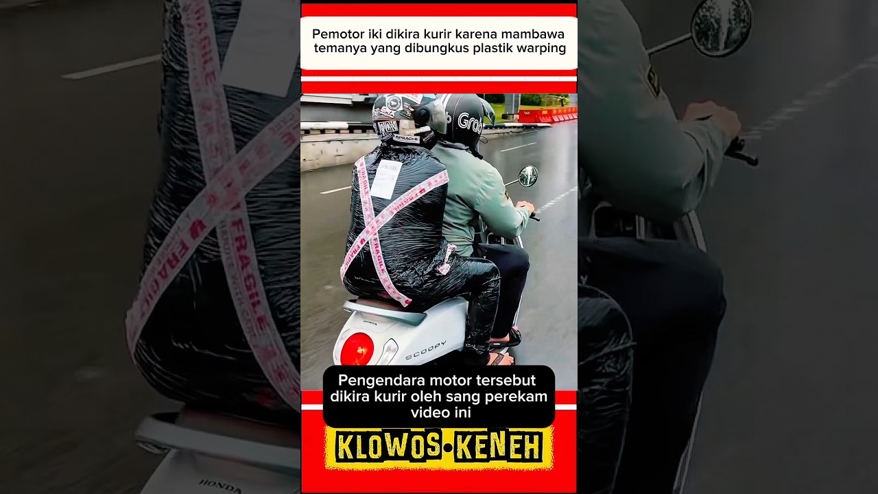 Dikira kurir yang sedang antar paket ternyata ini yang dibawa #shorts #viral