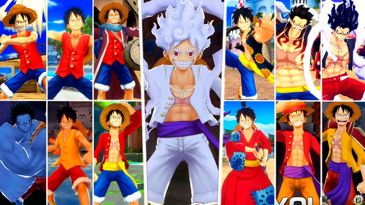 JOGUEI COM TODOS OS LUFFYS DO MELHOR JOGO DE ONE PIECE PARA CELULAR CADA PARTIDA É UM ARCO DIFERENTE