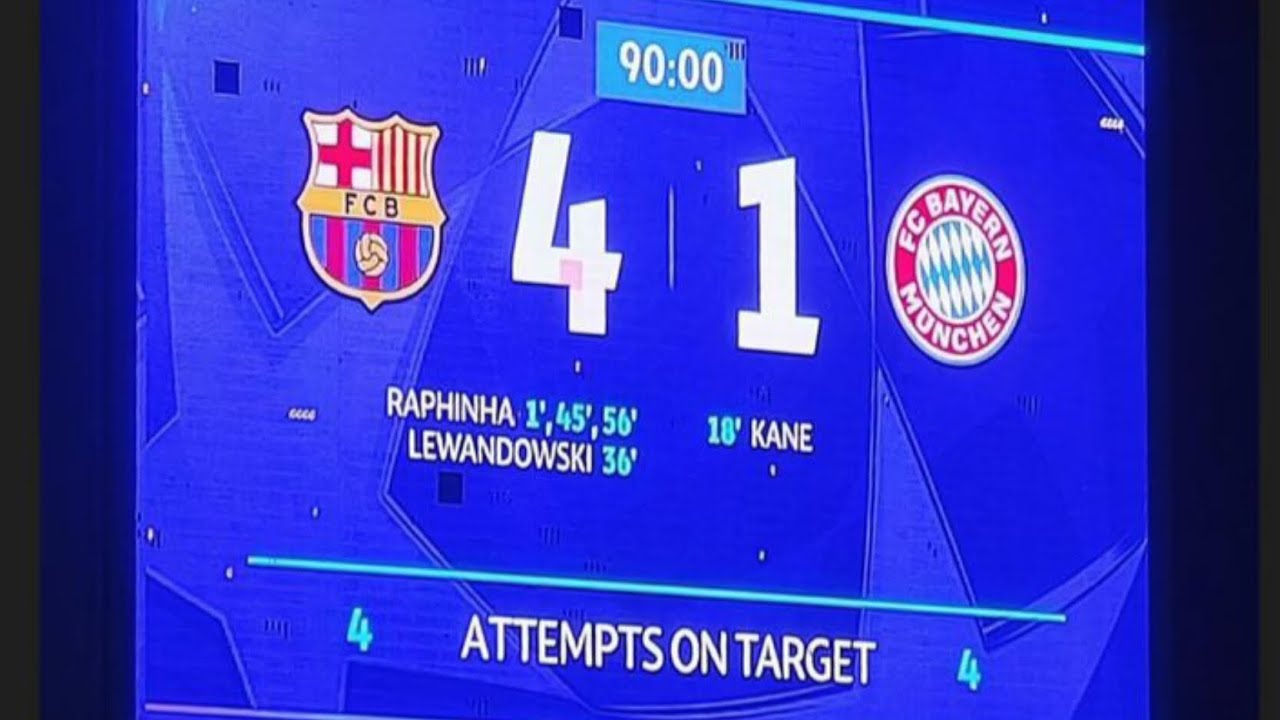 Barça 4  Bayern 1. El Barça es un verdadero candidato a ganar la champions