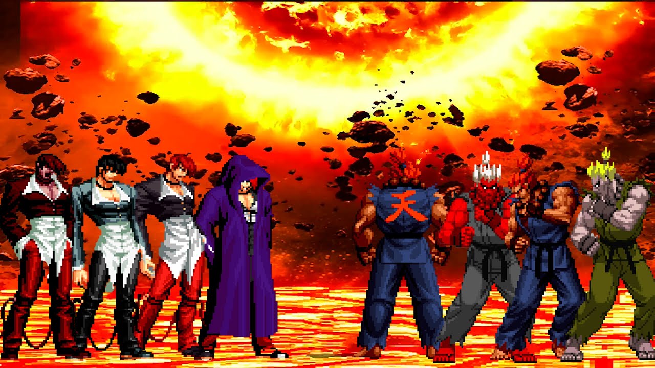 [KOF Mugen] Iori Yagami Team vs Akuma Team