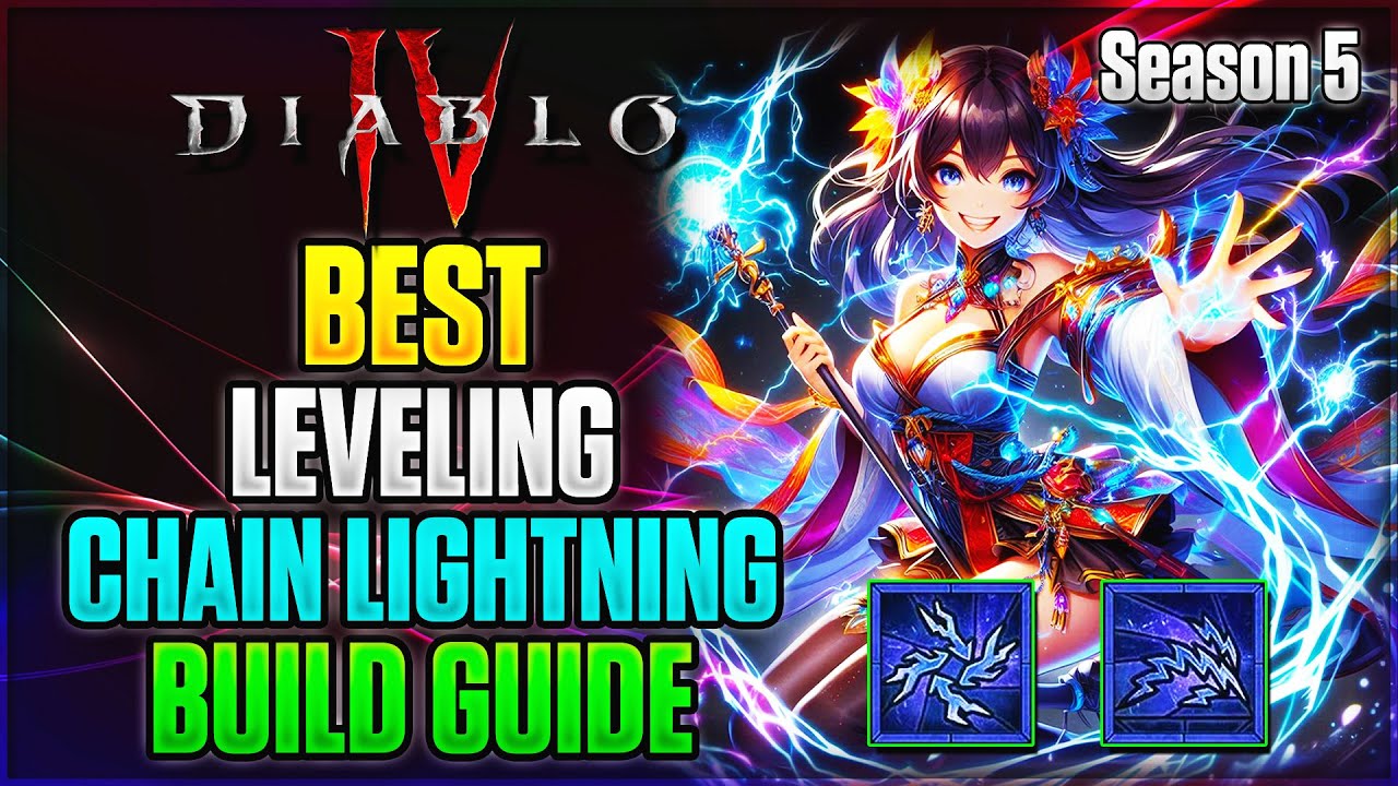 Season 5 Best Leveling Chain Lightning Sorcerer Build Guide | Diablo 4