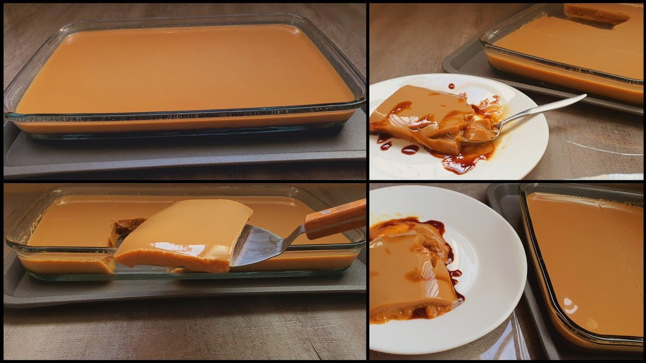 لن تكتفي بقطعة واحدة🔥حلوى صحية خيالية رقم ١ عندي😋 بدون نشا او بيض او دهون🍮وشها حلو على