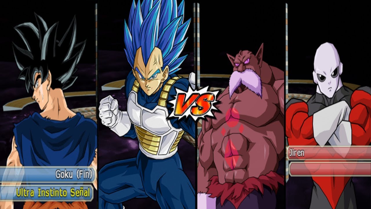 Goku Vegeta SSJ Blue y Ultra Instinto Vs Toopo Dios Y Jiren