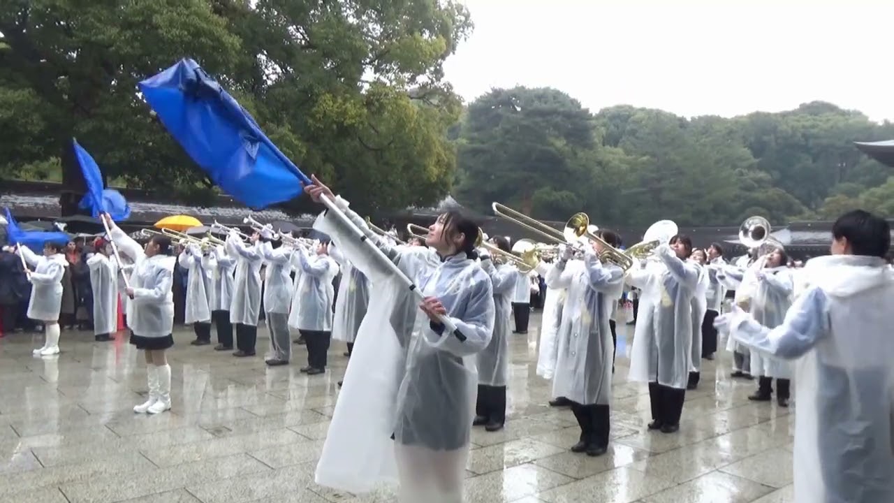 國學院大學吹奏楽部　奉納演奏   東京オリンピックファンファーレ～愛国行進曲：明治神宮　紀元祭【皇紀2686年】