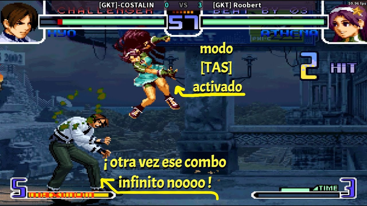KOF 2002- LA Mejor Athena Humilla a RETADOR a PURO COMBO 100%👉¡KOF 2002 Athena está prohibida🤣!