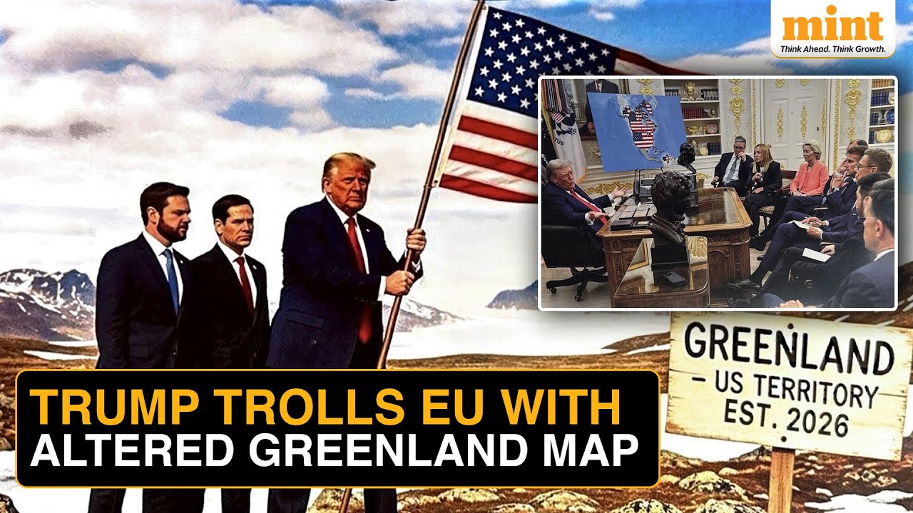Trump Escalates Greenland Row, Shares Altered Map And Images Taunting European Allies | Watch