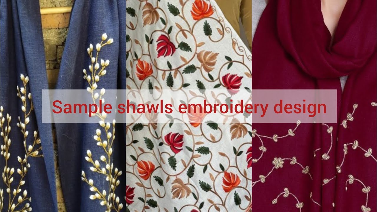 Simple shawls embroidery designing top 15 article #viralvideo #trending #foryou #fashion #ytshorts 