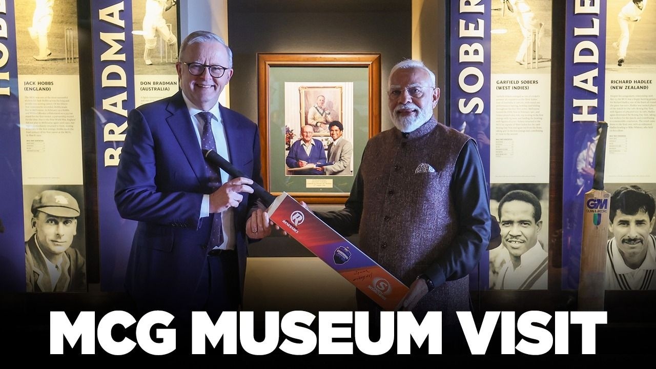 PM Modi and PM Albanese visit the Melbourne Cricket Ground museum