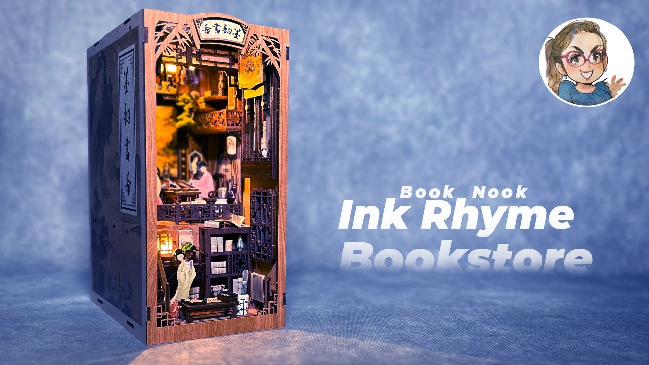 Ink Rhyme Bookstore: Crafting a Mesmerizing Book Nook Masterpiece by Cutebee