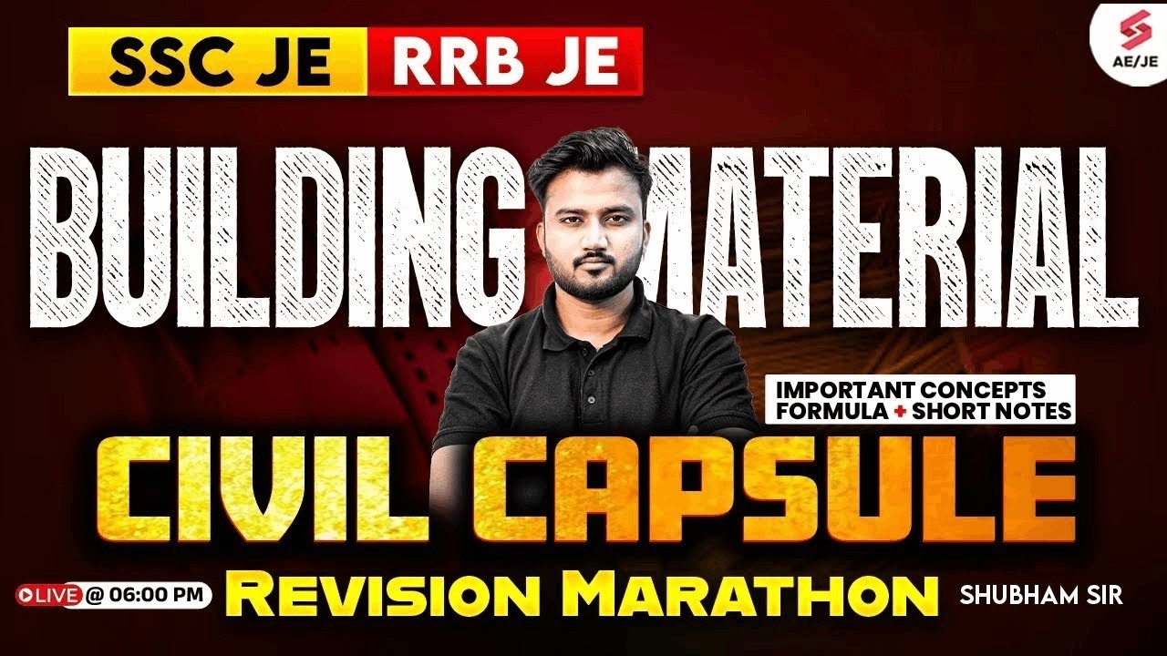 BMC Marathon Class for SSC JE/ RRB JE | BMC Civil Engineering Marathon by Shubham Sir