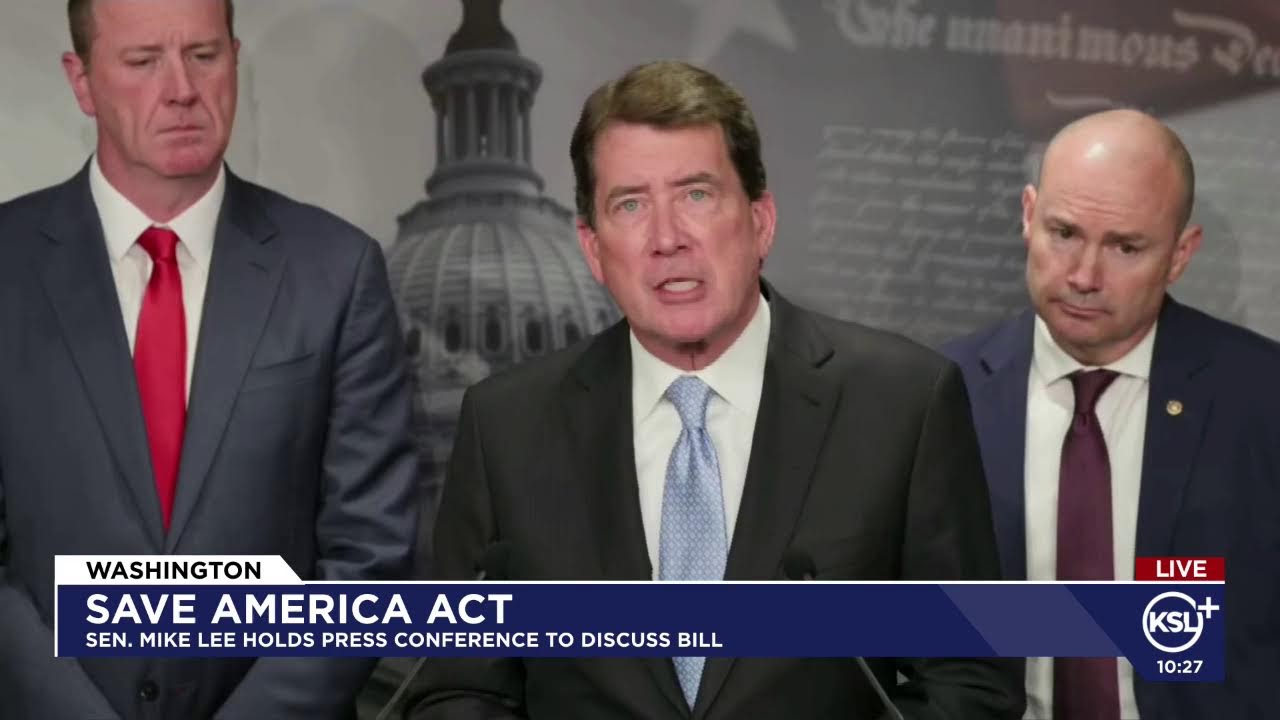 Сенатор Ли обсуждает закон SAVE America Act.
