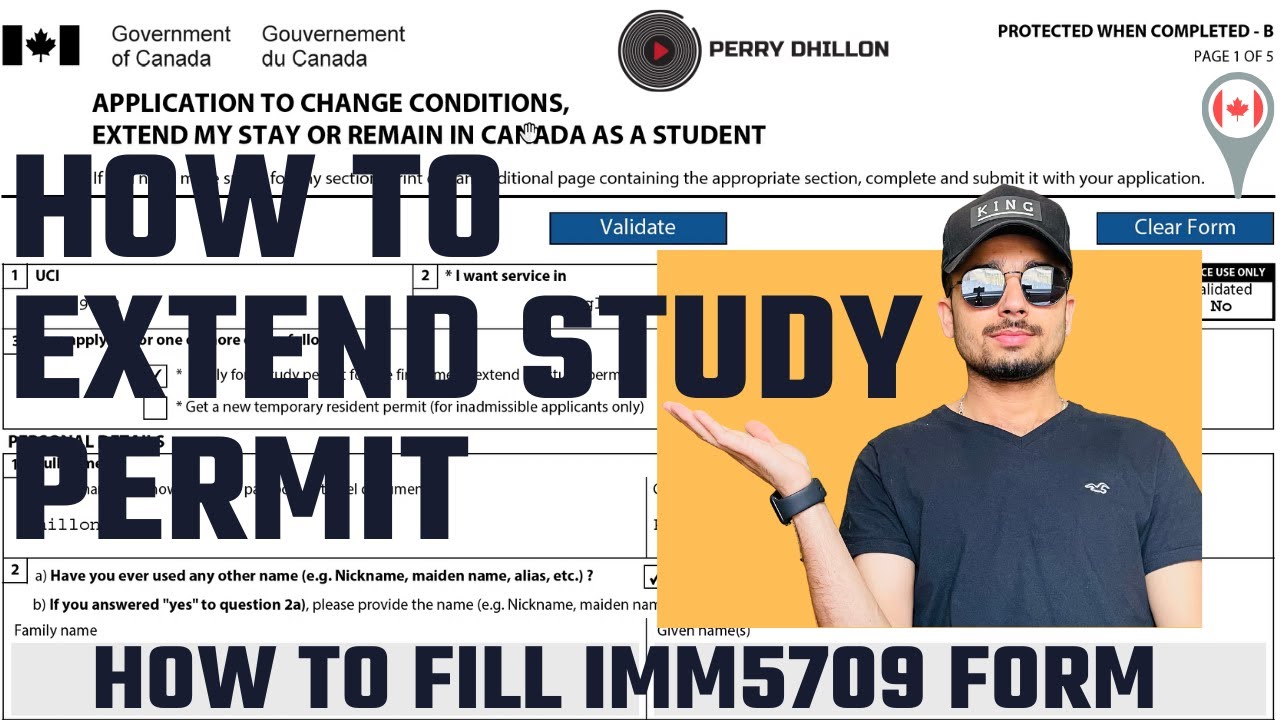 How to Extend Study permit & fill IMM5709 form | International Students | Canada |