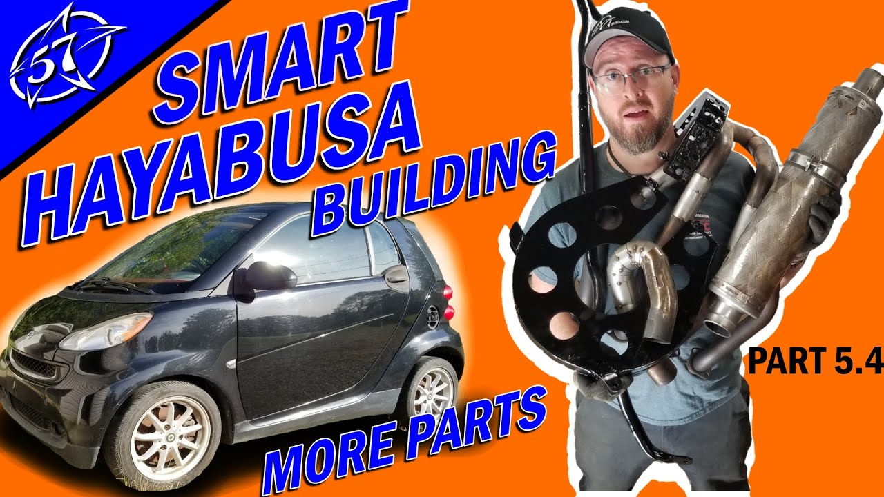 Smart Hayabusa, part 5.4: engine supports, extention shaft, chain guard and Exhaust!