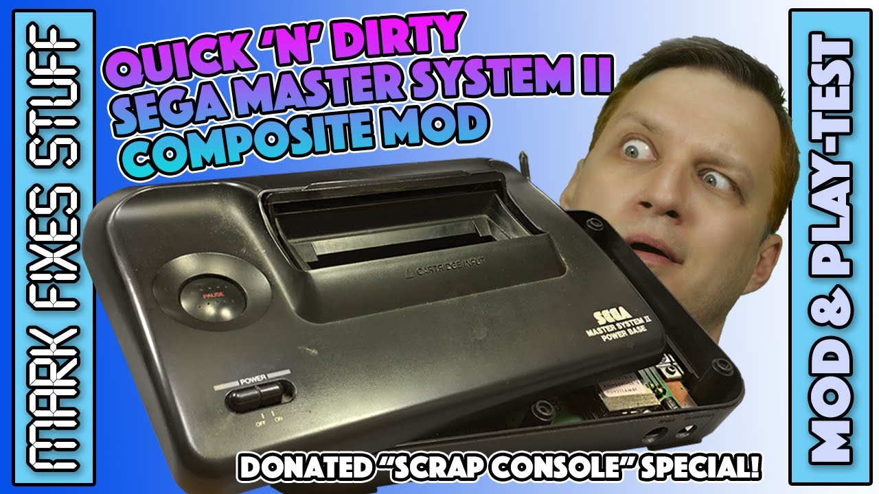 Installing a Quick 'N' Dirty Sega Master System II Composite Mod - SMSII SMS2 AV OUT