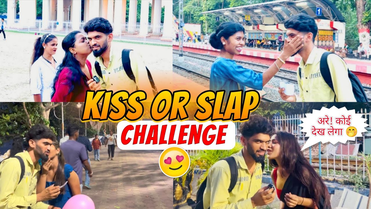 kiss or slap Challenge with random girls |  #challenge #girls #youtubeshorts