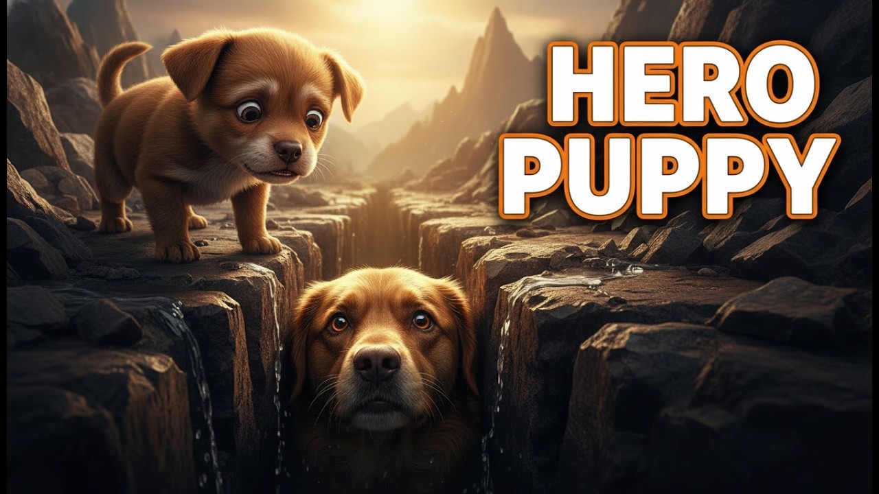 Heroic Puppy Leads Animal Rescue to Mother Trapped in Deep Crevice 🐾💔