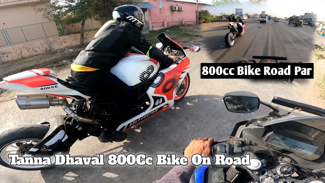 Tanna Dhaval 800 Cc Bike On Road || 800 Cc bike speed test || 800Cc bike Full video || Super bike