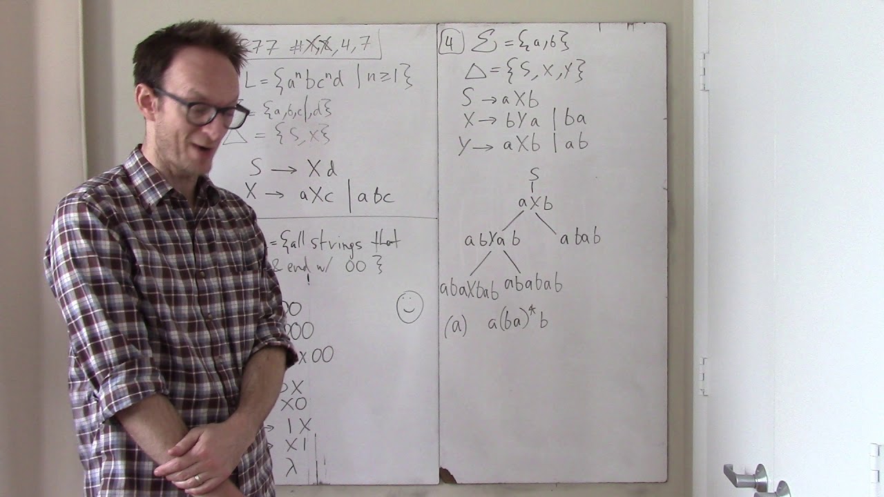 Discrete Math - Going over the HW on Advanced Grammars