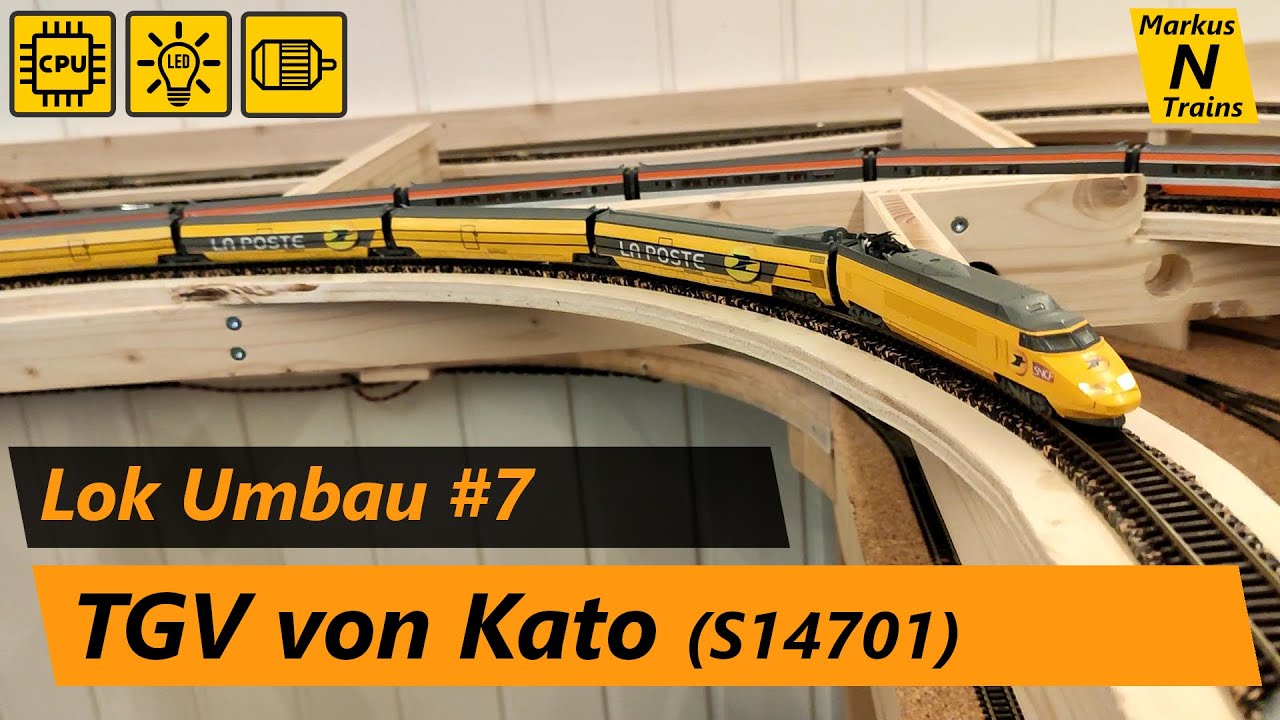 TGV von Kato S14701 - Lok Umbau Spur-N #7 - LED, Glockenankermotor, Digitalisieren