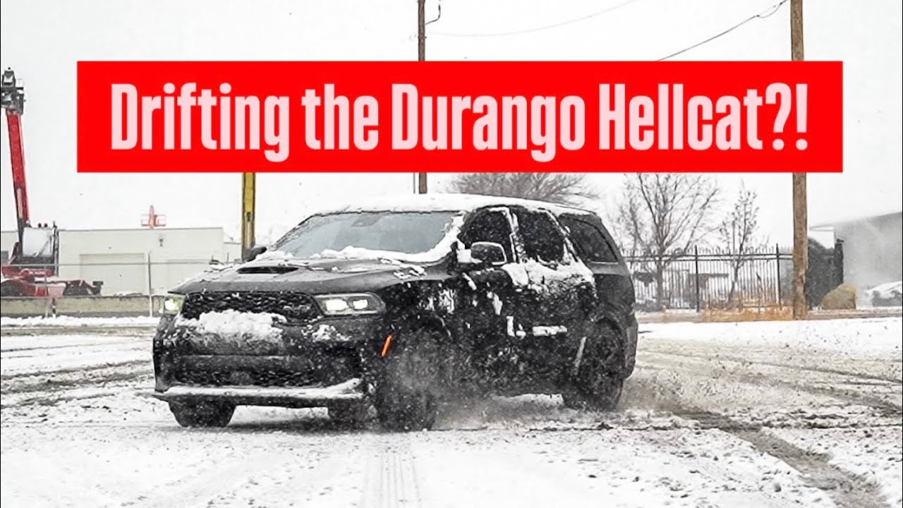 Snow Drifting the Durango Hellcat!