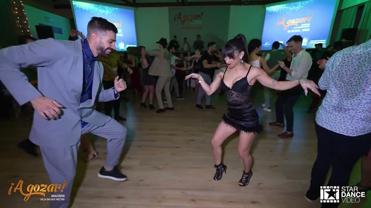Panagiotis Aglamisis & NahirRomano Dancer ~ social dancing @ A Gozar Arachova Salsa Bachata Meeting