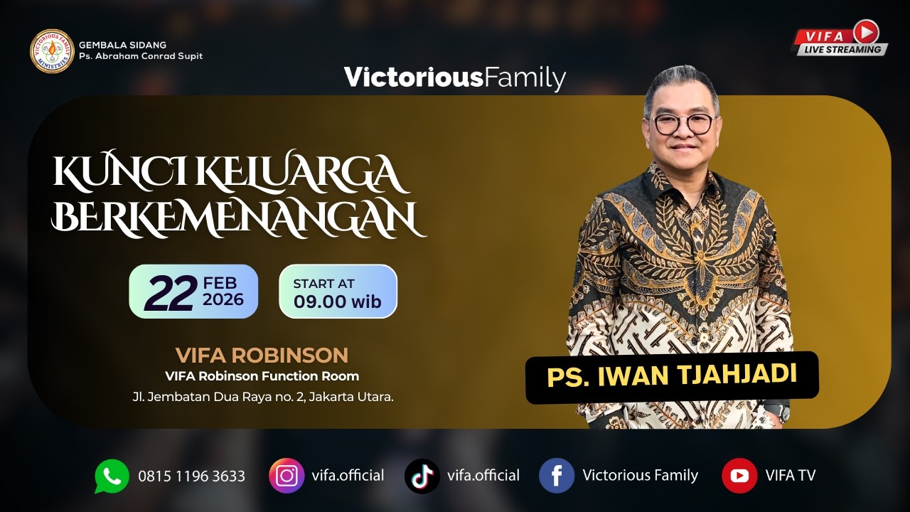 Ibadah Live Streaming GBI VIFA | Ps. Iwan Tjahjadi | Apt.Robinson | 22 Februari 2026