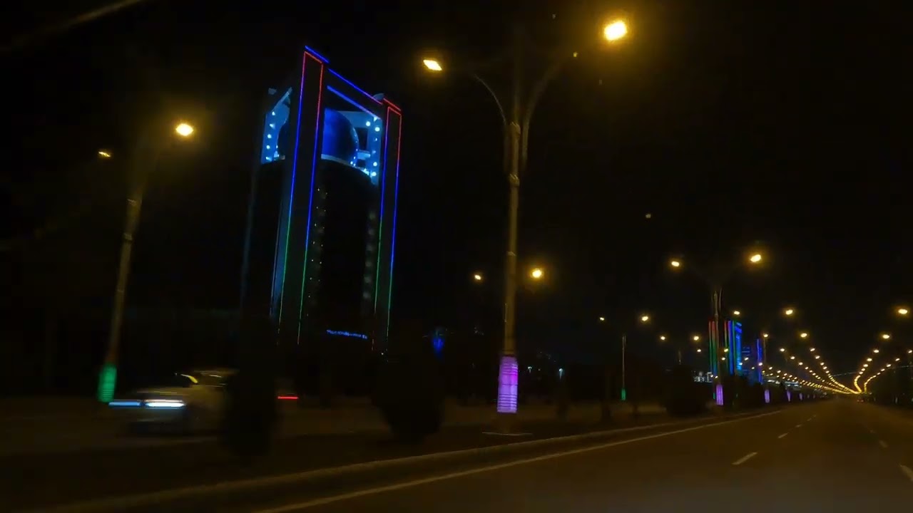 Turkmenistan Ashgabat by night