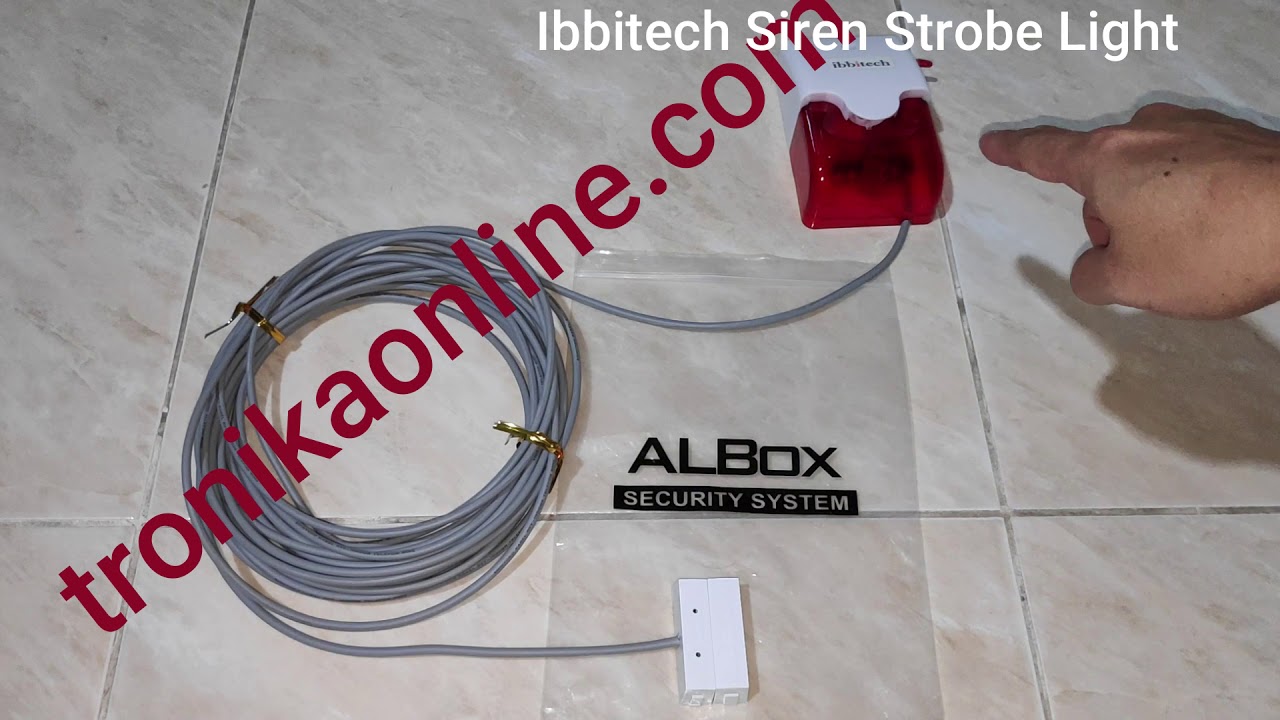 ALBOX Pintu Jendela Alarm Set semi wireless siap pakai Magnetic Door Contact tanpa panel