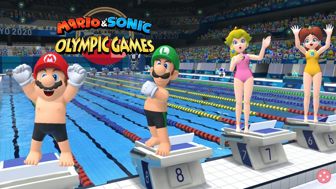 Swimming 100m Very Hard Gameplay Mario & Sonic At The Olympic Games Tokyo 2020 Mario Luigi +++ Knuck