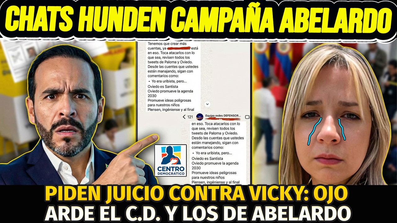 URIBISMO FILTRO CHAT PARA HUNDIR Y ACABAR CAMPAÑA DE ABELARDO. PIDEN JUICIO CONTRA VICKY. TEMENDO