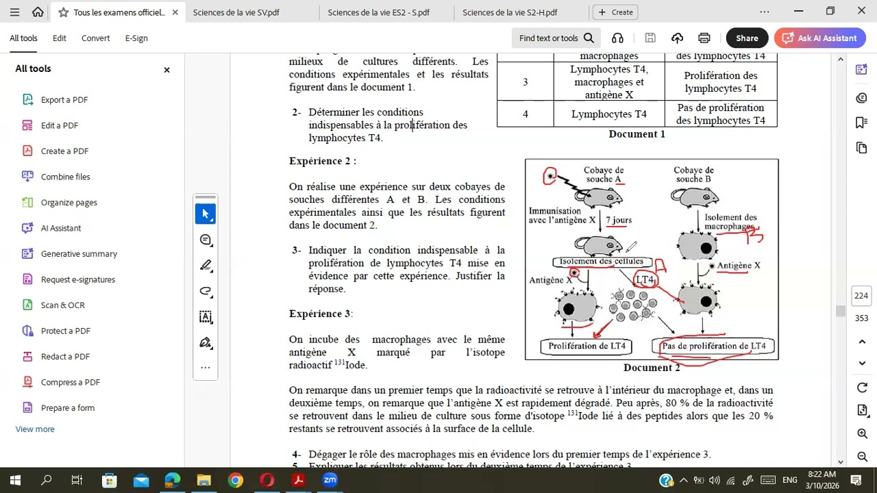 SV Biologie session 2017 (2eme) immunologie  Role des macrophages