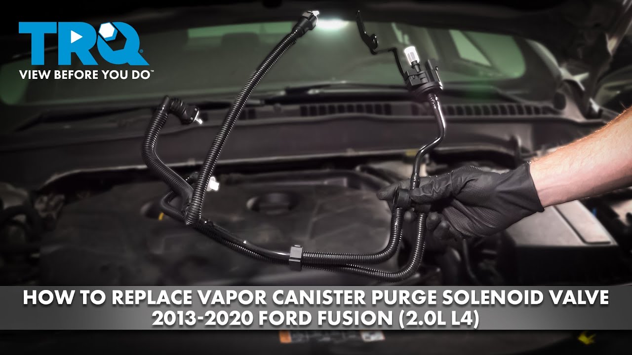 Как заменить электромагнитный клапан продувки адсорбера паров на Ford Fusion (2,0 л L4) 2013–2020...