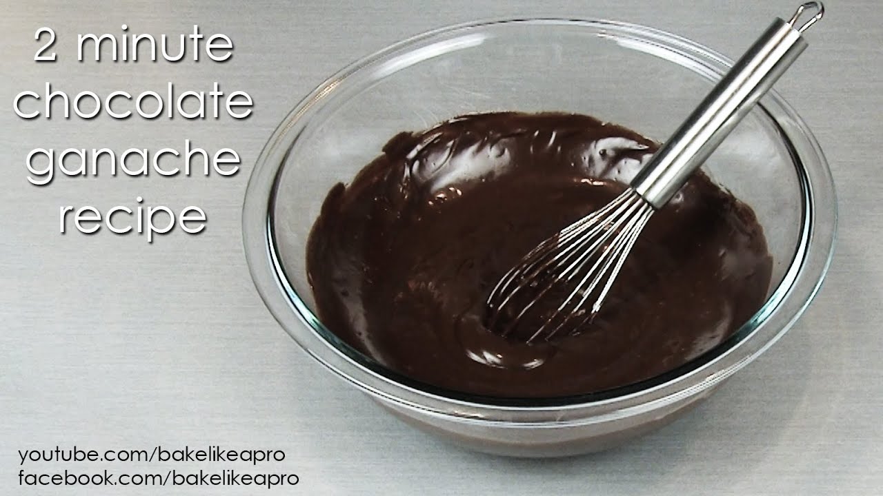 2 Minute Dark Chocolate Ganache Recipe / Chocolate Glaze Recipe