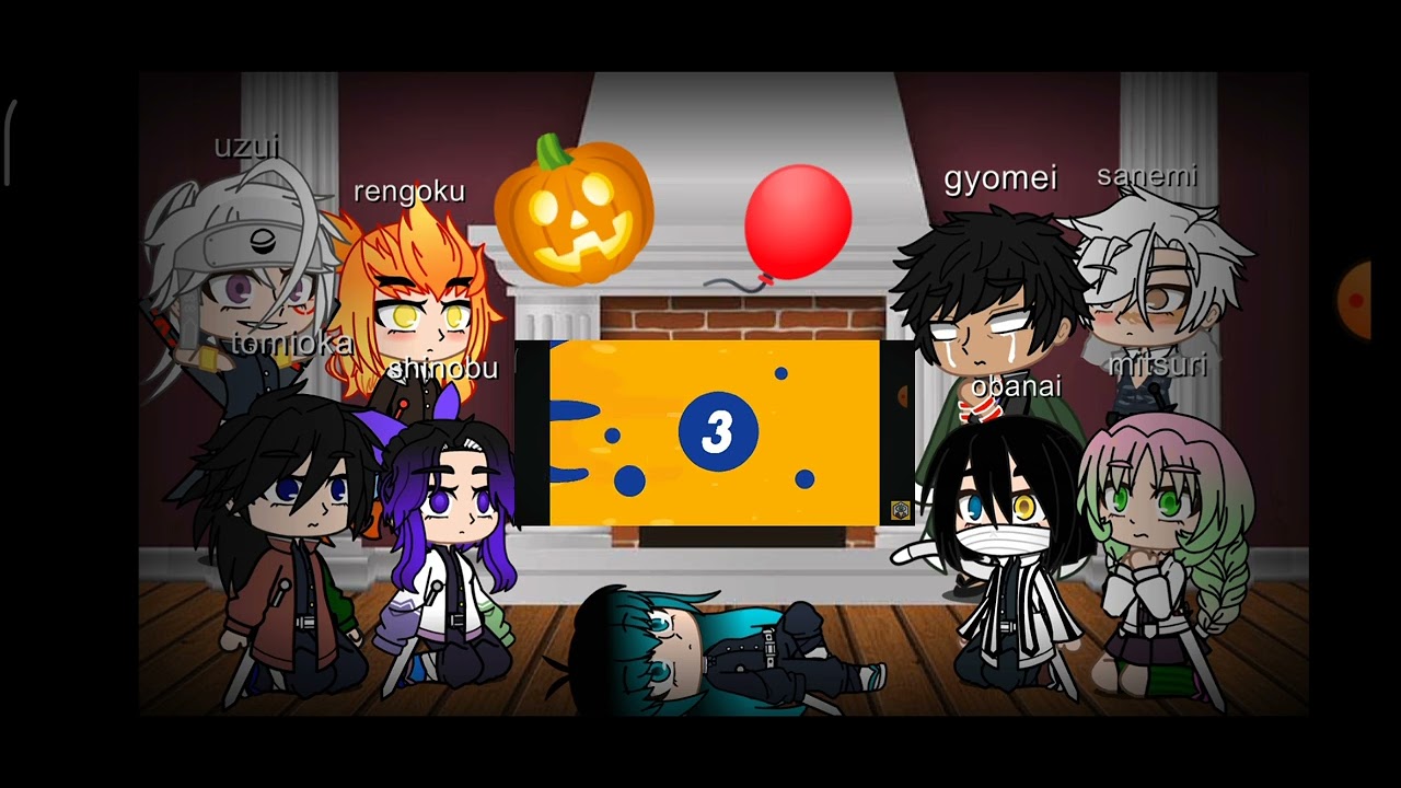 hashiras reagindo @AreaCuriosa {especial  de  halloween }🎃🎃👹👹