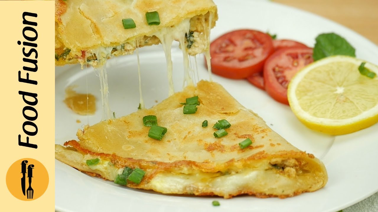 Folded Chicken Cheese Paratha Recipe By Food Fusion
