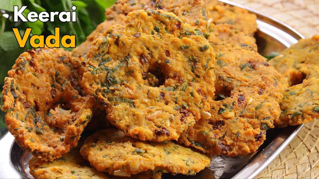 తోటకూర గట్టి గారెలు | Keerai Vada recipe| Crunchy Masala vada recipe in Telugu || @Vismai food