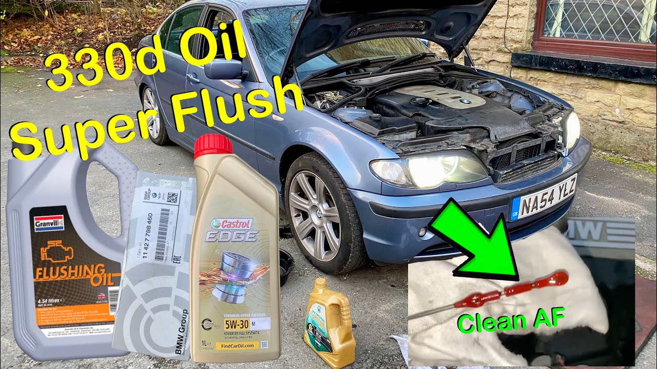 Diesel Engine Oil Super Flush, E46 330d Oil Change + Easy Internal Engine Cleaning Method