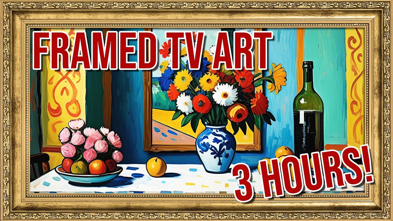 Still Life with Flowers and Fruit - 4k TV Art