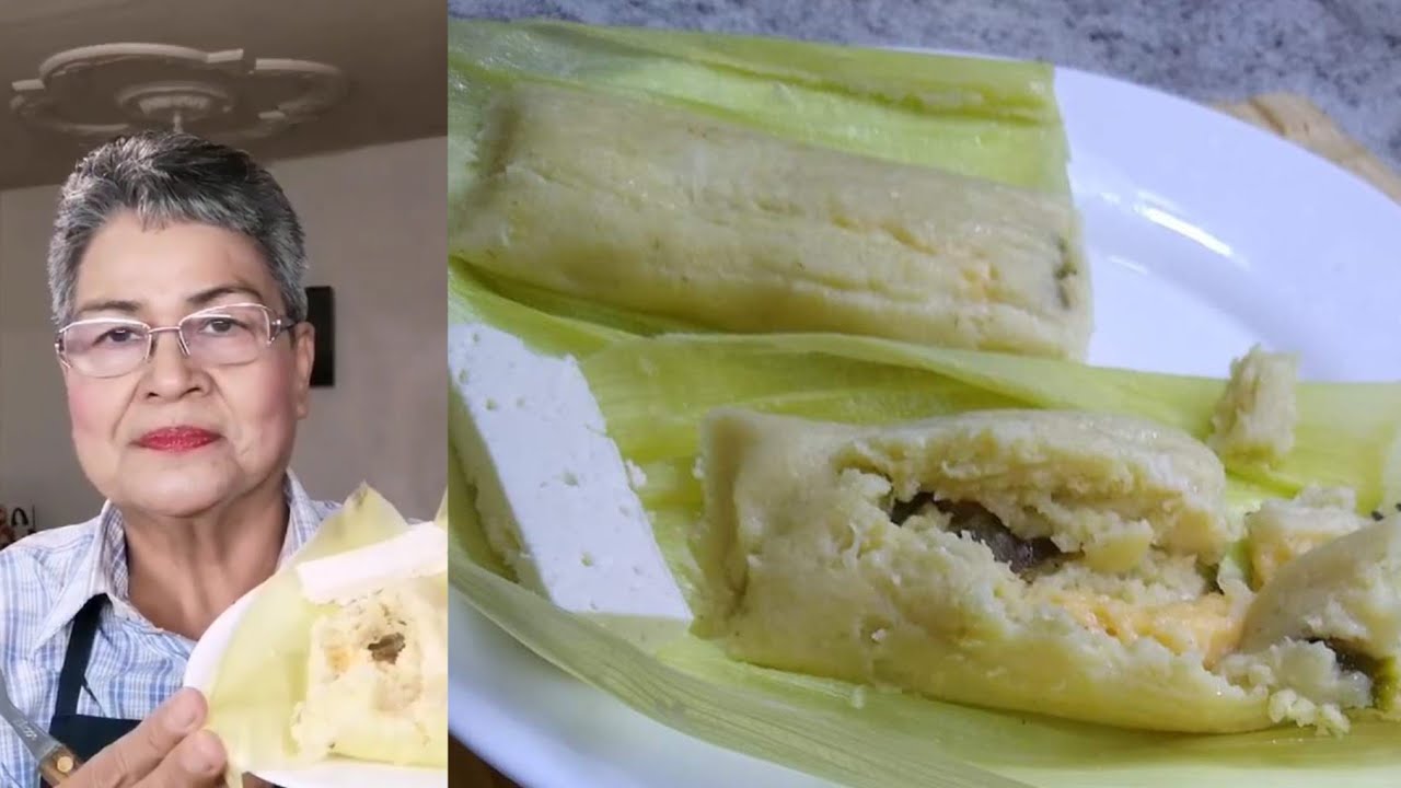Tamales de elote con rajas y queso Chihuahua 🌶️🧀🌽|Cocina Tutuli.