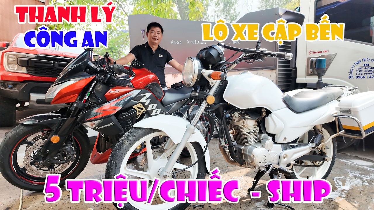 THANH LÝ XE CÔNG AN CẬP BẾN KAWASAKI Z1000 CB125 250R REBEL 250 XSR 155 W175 CB150R SỐC 5 TRIỆU