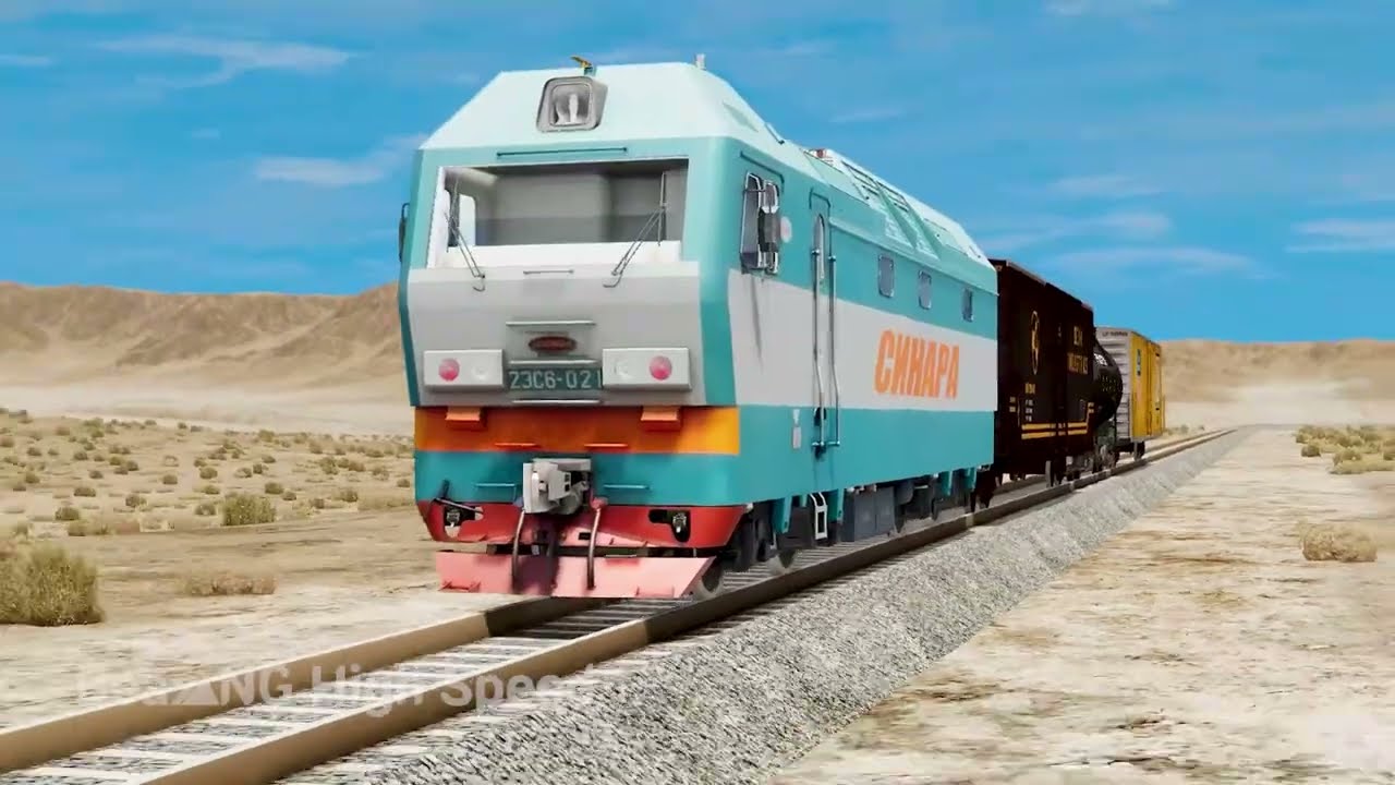 Pociągi kontra pętla pozioma &ndash; zderzenie nr 22 &ndash; BeamNG.drive | BeamNG High Speed