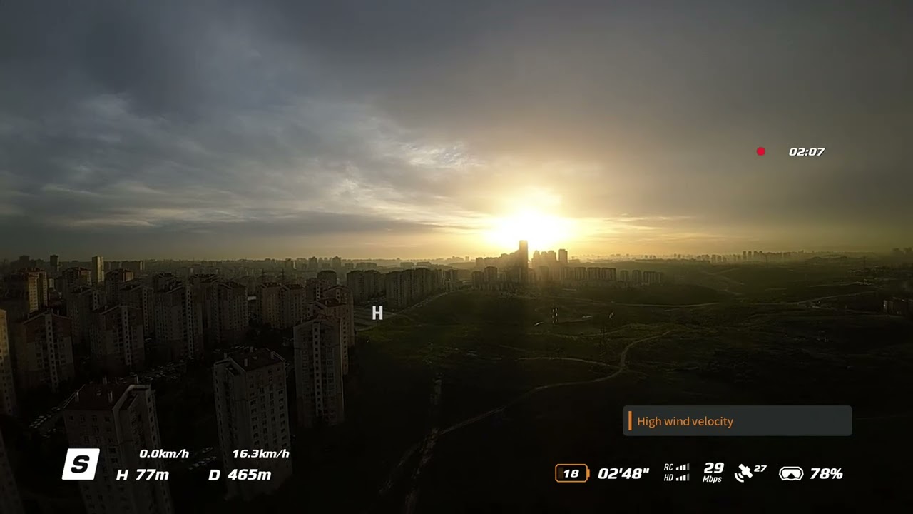 GÜN DOĞUMU DJI AVATA Zorlu eve dönüş!!!!!