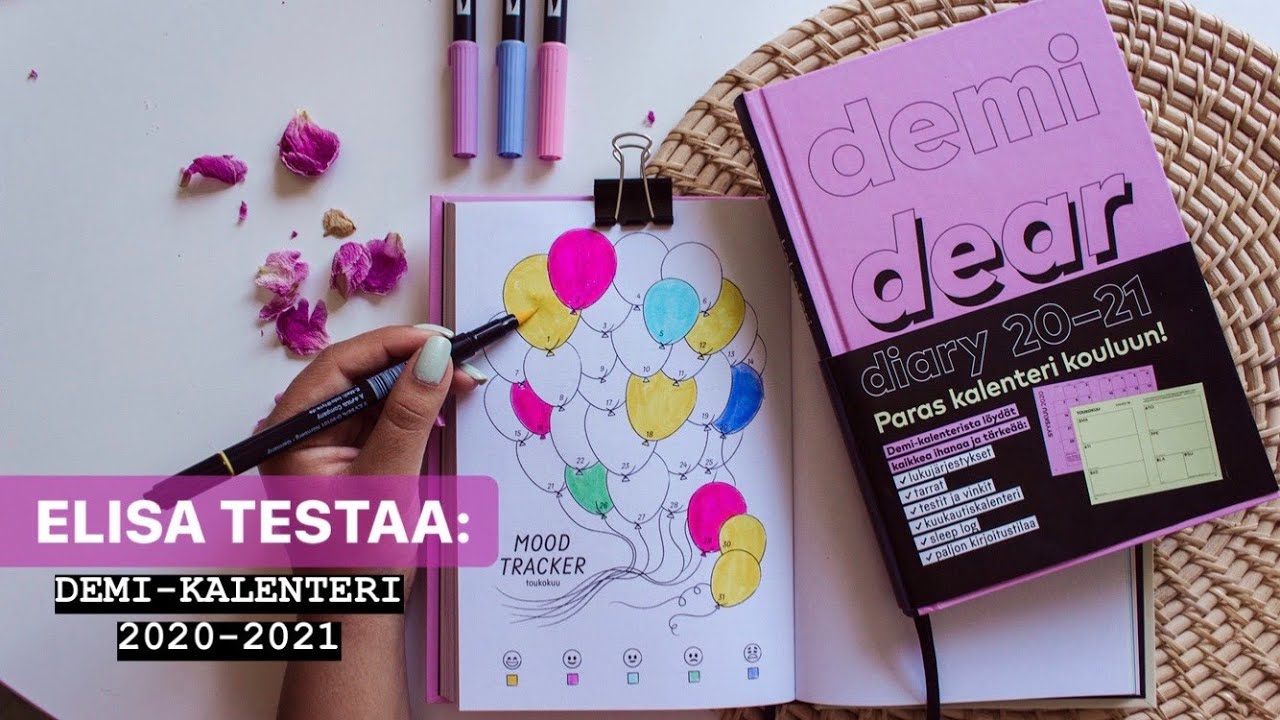 BUJO-ideoita: 12x mood tracker, sleep log, summer bucker list...| ELISA TESTAA: Demi-kalenteri