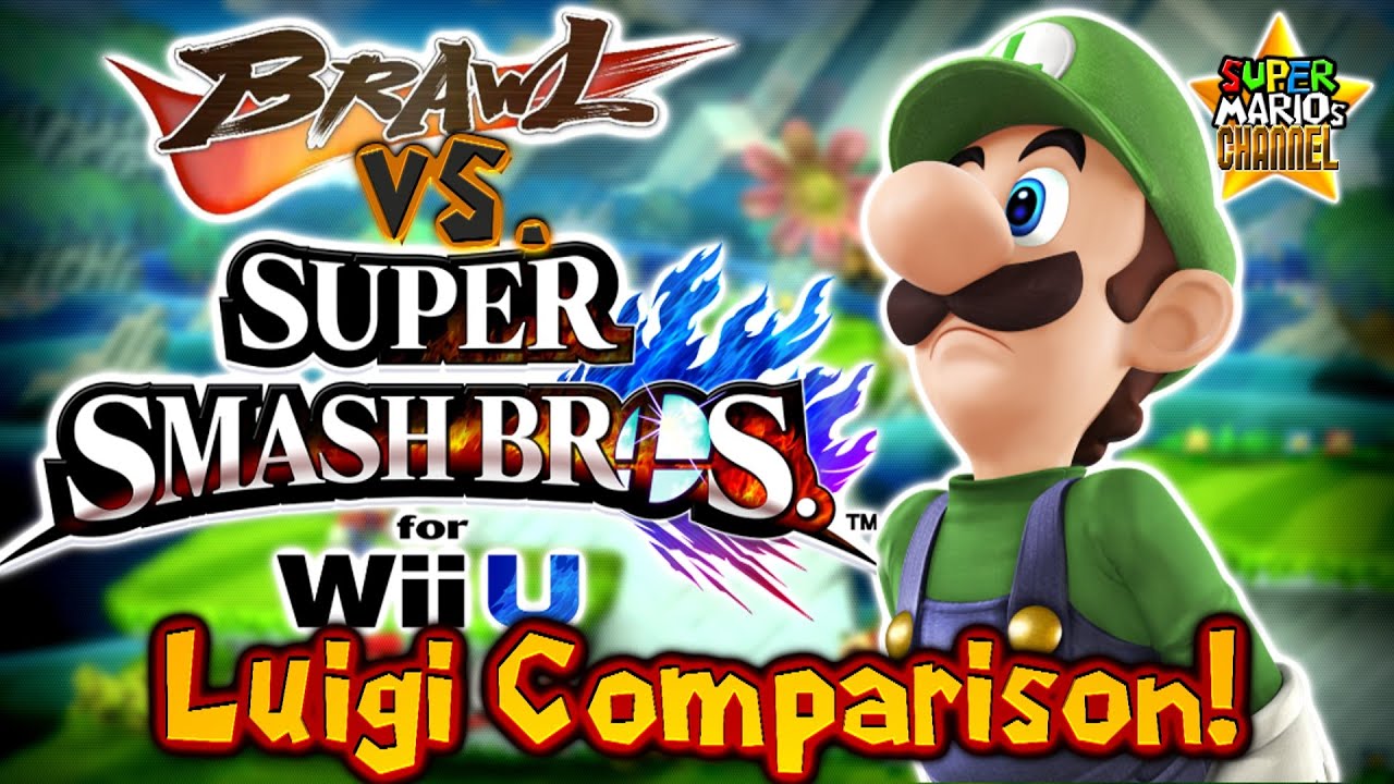 SMC: Brawl vs. Smash Bros. Wii U - Luigi Moveset & Model Comparison!