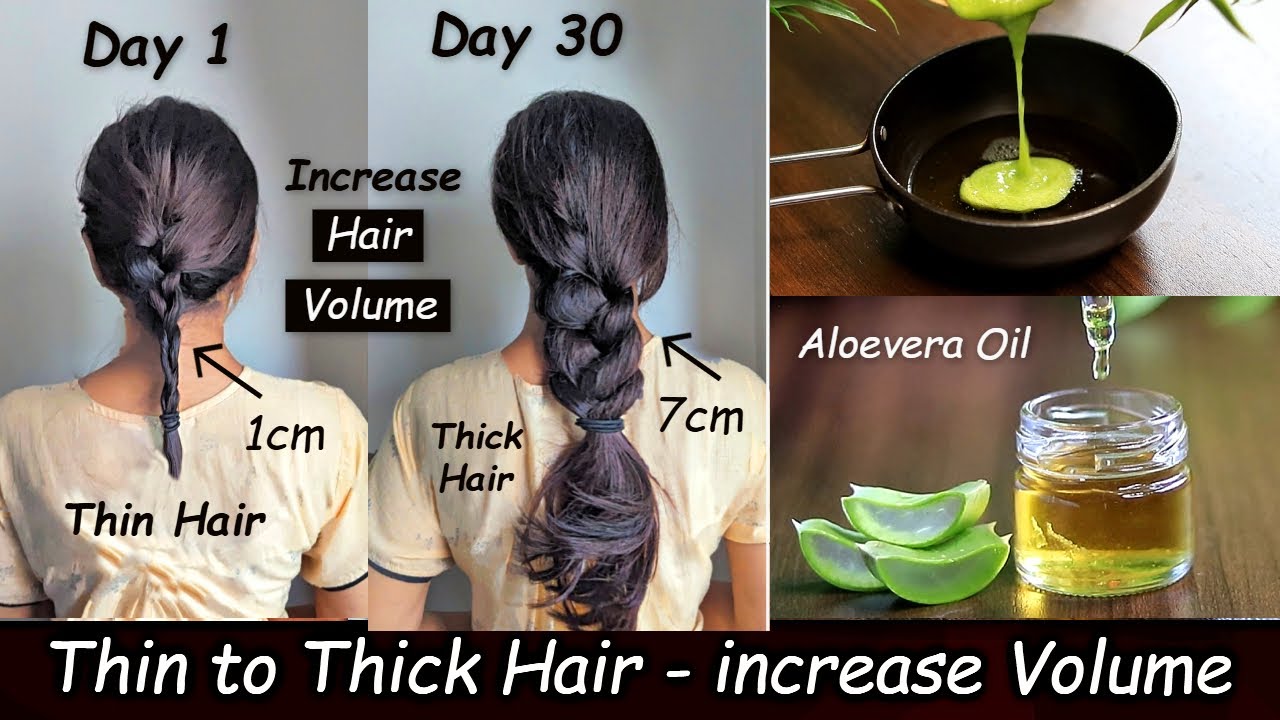 Aloevera Hair Oil to Increase Hair Volume & Turn Thin Hair to Thick Hair - Hair Growth Tips & Hacks